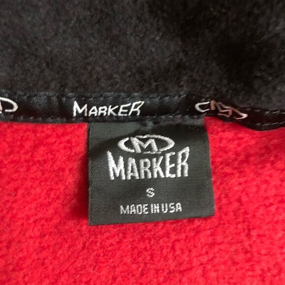 NWT MARKER Red Fleece Full Zip Jacket - Picture 2 of 6